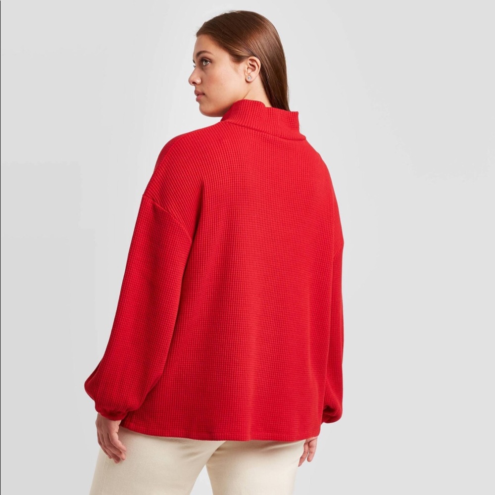 Ava Viv Mock Neck Pullover Sweater (NWT) - Picture 2 of 5